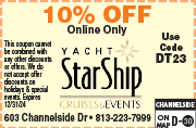 Special Coupon Offer for Yacht StarShip Cruises & Events